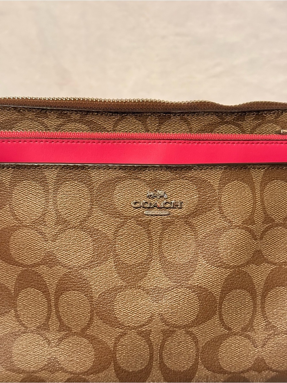 Coach East/West Pop Up Crossbody with Pink Leather Removable Pouch - Picture 5 of 15